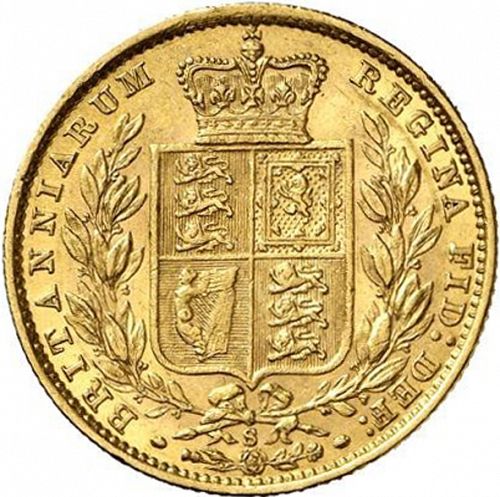 Sovereign Reverse Image minted in UNITED KINGDOM in 1879S (1837-01  -  Victoria)  - The Coin Database
