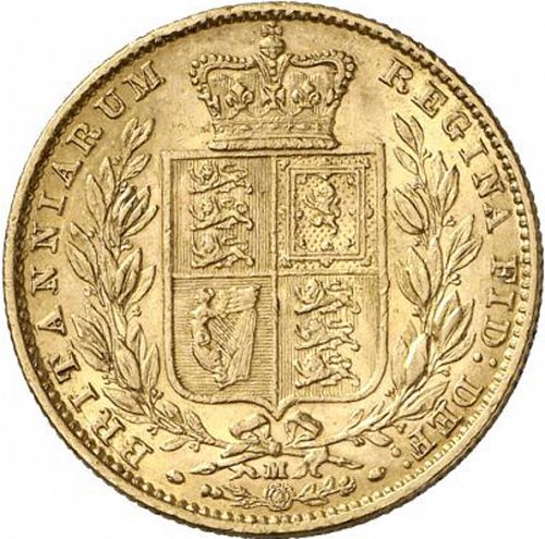 Sovereign Reverse Image minted in UNITED KINGDOM in 1880M (1837-01  -  Victoria)  - The Coin Database