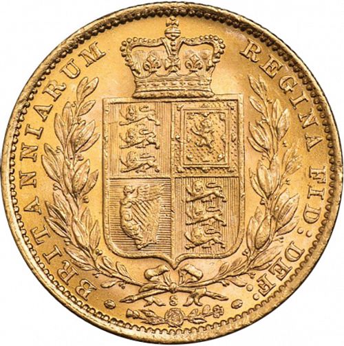 Sovereign Reverse Image minted in UNITED KINGDOM in 1881S (1837-01  -  Victoria)  - The Coin Database