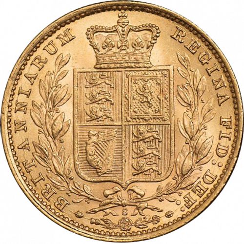 Sovereign Reverse Image minted in UNITED KINGDOM in 1882S (1837-01  -  Victoria)  - The Coin Database