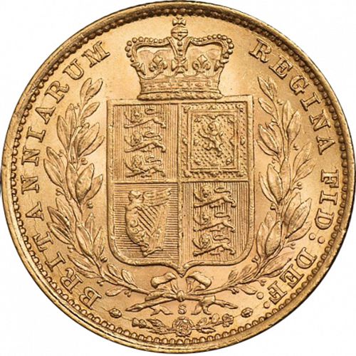 Sovereign Reverse Image minted in UNITED KINGDOM in 1882S (1837-01  -  Victoria)  - The Coin Database
