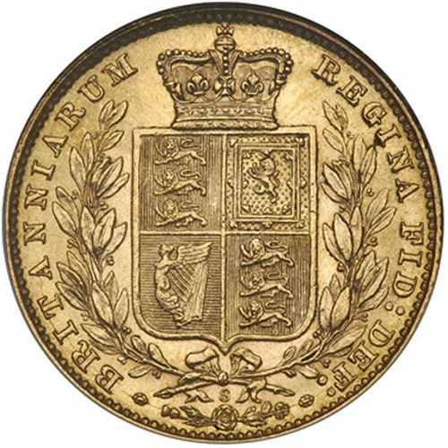 Sovereign Reverse Image minted in UNITED KINGDOM in 1883S (1837-01  -  Victoria)  - The Coin Database