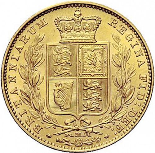 Sovereign Reverse Image minted in UNITED KINGDOM in 1884M (1837-01  -  Victoria)  - The Coin Database