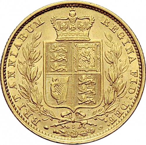 Sovereign Reverse Image minted in UNITED KINGDOM in 1884S (1837-01  -  Victoria)  - The Coin Database