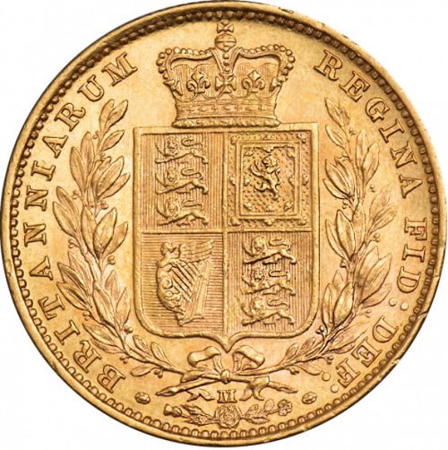 Sovereign Reverse Image minted in UNITED KINGDOM in 1886M (1837-01  -  Victoria)  - The Coin Database