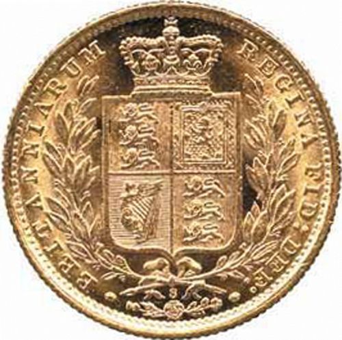 Sovereign Reverse Image minted in UNITED KINGDOM in 1887S (1837-01  -  Victoria)  - The Coin Database