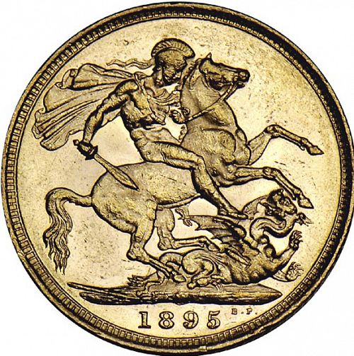 Sovereign Reverse Image minted in UNITED KINGDOM in 1895 (1837-01  -  Victoria)  - The Coin Database