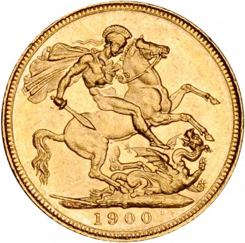 Sovereign Reverse Image minted in UNITED KINGDOM in 1900 (1837-01  -  Victoria)  - The Coin Database