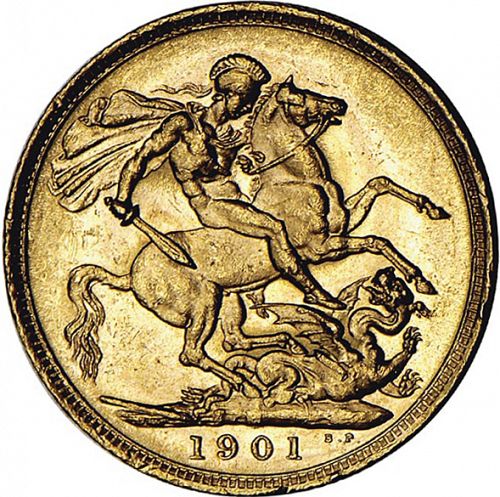 Sovereign Reverse Image minted in UNITED KINGDOM in 1901 (1837-01  -  Victoria)  - The Coin Database