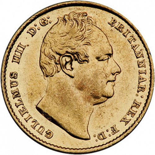 Sovereign Obverse Image minted in UNITED KINGDOM in 1836 (1830-37 - William IV)  - The Coin Database