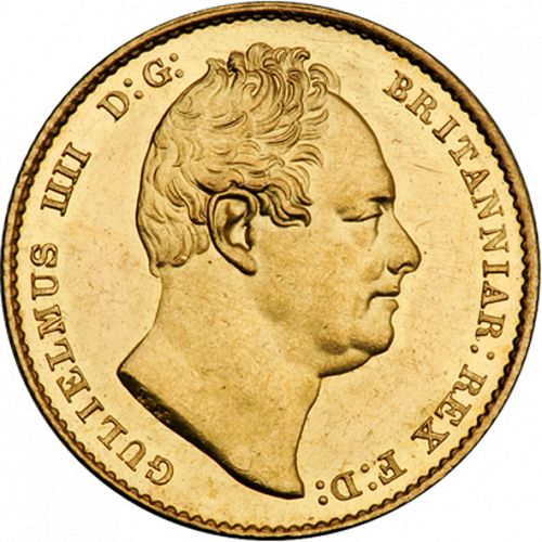 Sovereign Obverse Image minted in UNITED KINGDOM in 1837 (1830-37 - William IV)  - The Coin Database