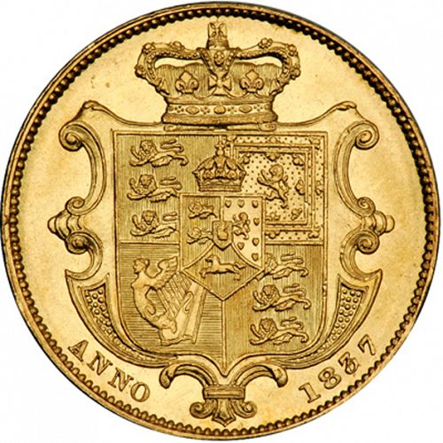Sovereign Reverse Image minted in UNITED KINGDOM in 1837 (1830-37 - William IV)  - The Coin Database