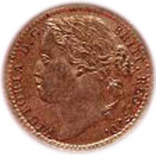 Third Farthing Obverse Image minted in UNITED KINGDOM in 1881 (1837-01  -  Victoria)  - The Coin Database