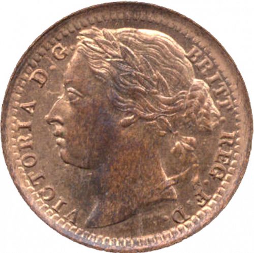 Third Farthing Obverse Image minted in UNITED KINGDOM in 1885 (1837-01  -  Victoria)  - The Coin Database
