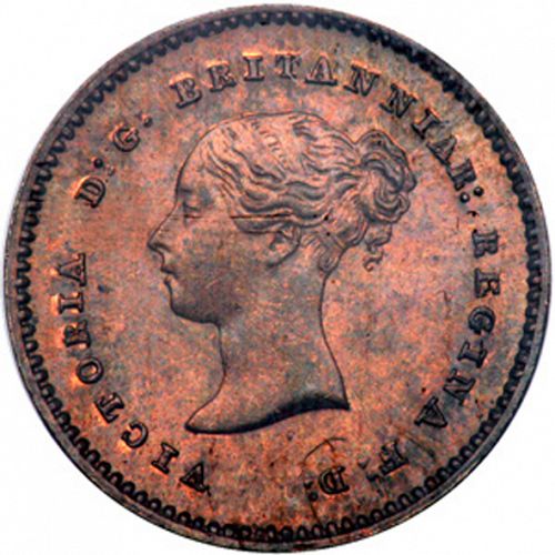 Quarter Farthing Obverse Image minted in UNITED KINGDOM in 1852 (1837-01  -  Victoria)  - The Coin Database