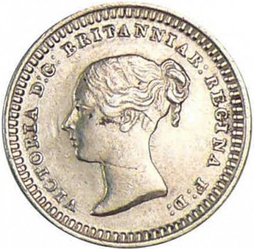 Three Halfpence Obverse Image minted in UNITED KINGDOM in 1843 (1837-01  -  Victoria)  - The Coin Database