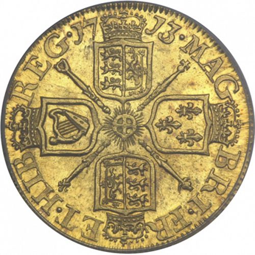 Half Guinea Reverse Image minted in UNITED KINGDOM in 1713 (1701-14 - Anne)  - The Coin Database
