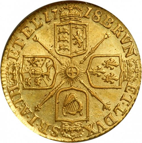 Half Guinea Reverse Image minted in UNITED KINGDOM in 1718 (1714-27 - George I)  - The Coin Database