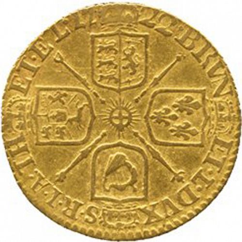 Half Guinea Reverse Image minted in UNITED KINGDOM in 1722 (1714-27 - George I)  - The Coin Database