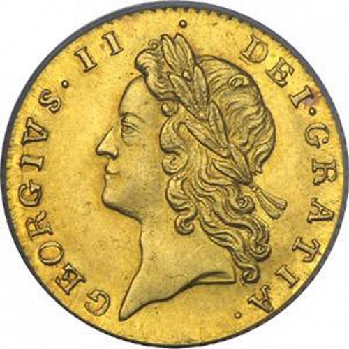Half Guinea Obverse Image minted in UNITED KINGDOM in 1728 (1727-60 - George II)  - The Coin Database