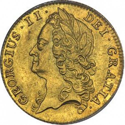 Half Guinea Obverse Image minted in UNITED KINGDOM in 1740 (1727-60 - George II)  - The Coin Database