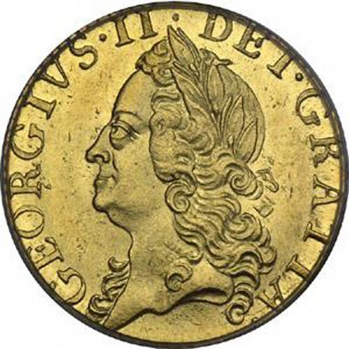 Half Guinea Obverse Image minted in UNITED KINGDOM in 1760 (1727-60 - George II)  - The Coin Database