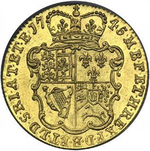 Half Guinea Reverse Image minted in UNITED KINGDOM in 1745 (1727-60 - George II)  - The Coin Database
