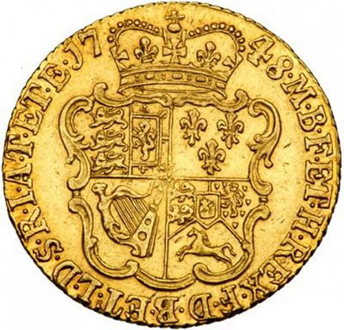 Half Guinea Reverse Image minted in UNITED KINGDOM in 1748 (1727-60 - George II)  - The Coin Database