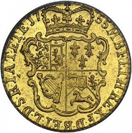 Half Guinea Reverse Image minted in UNITED KINGDOM in 1755 (1727-60 - George II)  - The Coin Database