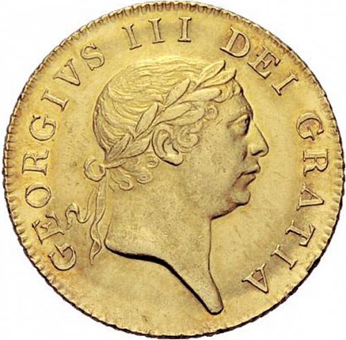 Half Guinea Obverse Image minted in UNITED KINGDOM in 1813 (1760-20 - George III)  - The Coin Database