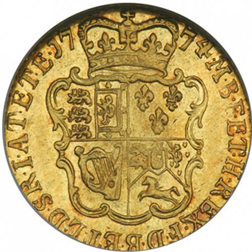 Half Guinea Reverse Image minted in UNITED KINGDOM in 1774 (1760-20 - George III)  - The Coin Database