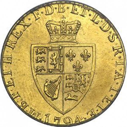 Half Guinea Reverse Image minted in UNITED KINGDOM in 1794 (1760-20 - George III)  - The Coin Database