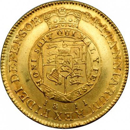 Half Guinea Reverse Image minted in UNITED KINGDOM in 1811 (1760-20 - George III)  - The Coin Database