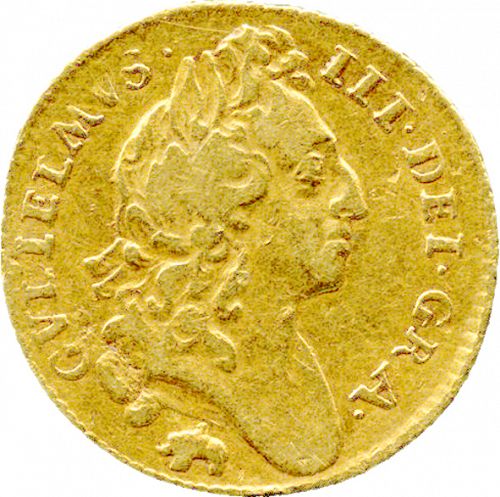 Half Guinea Obverse Image minted in UNITED KINGDOM in 1696 (1694-01 - William III)  - The Coin Database