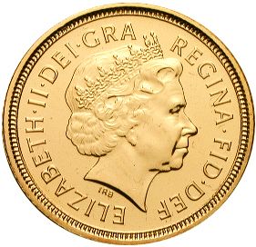 Half Sovereign Obverse Image minted in UNITED KINGDOM in 2005 (1953-up  -  Elizabeth II - Sovereign)  - The Coin Database