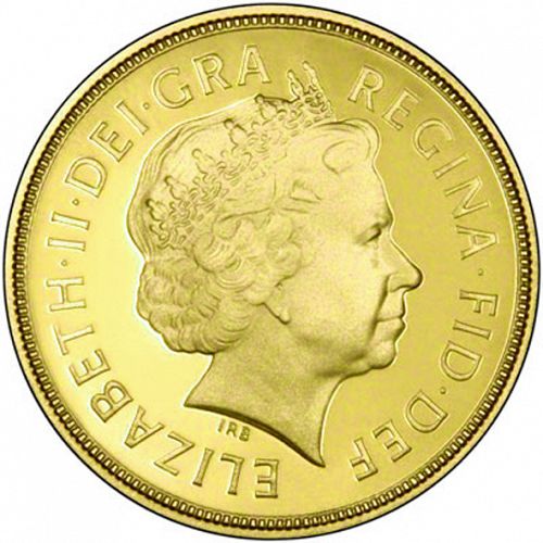 Half Sovereign Obverse Image minted in UNITED KINGDOM in 2012 (1953-up  -  Elizabeth II - Sovereign)  - The Coin Database