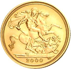 Half Sovereign Reverse Image minted in UNITED KINGDOM in 2000 (1953-up  -  Elizabeth II - Sovereign)  - The Coin Database