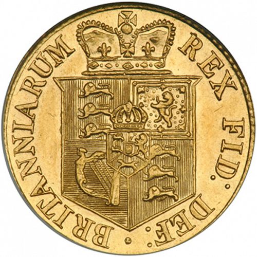 Half Sovereign Reverse Image minted in UNITED KINGDOM in 1818 (1760-20 - George III - New coinage)  - The Coin Database
