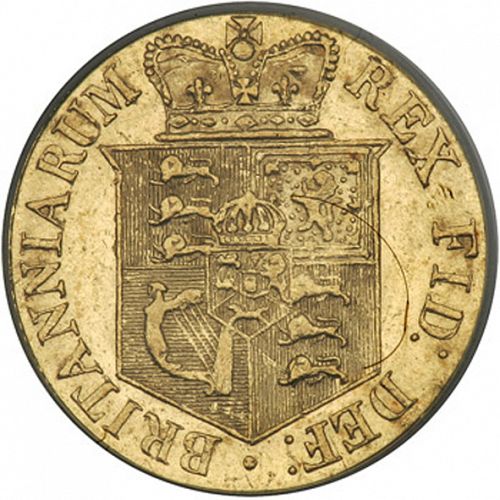 Half Sovereign Reverse Image minted in UNITED KINGDOM in 1820 (1760-20 - George III - New coinage)  - The Coin Database