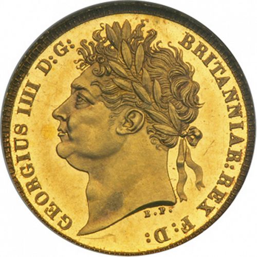 Half Sovereign Obverse Image minted in UNITED KINGDOM in 1821 (1820-30 - George IV)  - The Coin Database