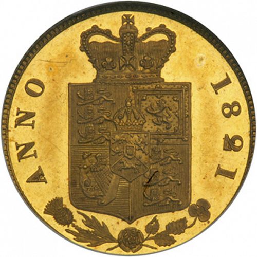 Half Sovereign Reverse Image minted in UNITED KINGDOM in 1821 (1820-30 - George IV)  - The Coin Database
