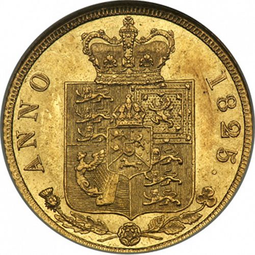 Half Sovereign Reverse Image minted in UNITED KINGDOM in 1825 (1820-30 - George IV)  - The Coin Database