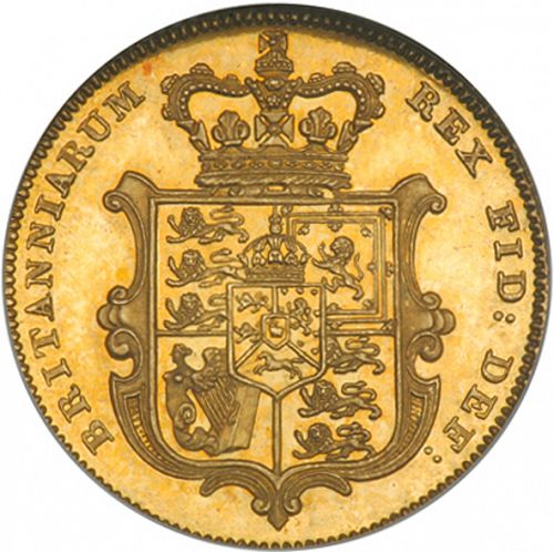 Half Sovereign Reverse Image minted in UNITED KINGDOM in 1826 (1820-30 - George IV)  - The Coin Database