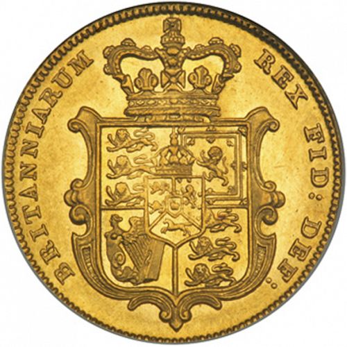 Half Sovereign Reverse Image minted in UNITED KINGDOM in 1827 (1820-30 - George IV)  - The Coin Database