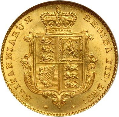 Half Sovereign Reverse Image minted in UNITED KINGDOM in 1843 (1837-01  -  Victoria)  - The Coin Database