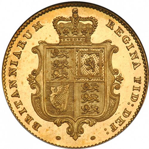 Half Sovereign Reverse Image minted in UNITED KINGDOM in 1853 (1837-01  -  Victoria)  - The Coin Database