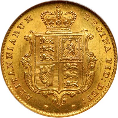 Half Sovereign Reverse Image minted in UNITED KINGDOM in 1855 (1837-01  -  Victoria)  - The Coin Database