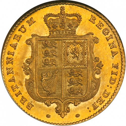 Half Sovereign Reverse Image minted in UNITED KINGDOM in 1856 (1837-01  -  Victoria)  - The Coin Database