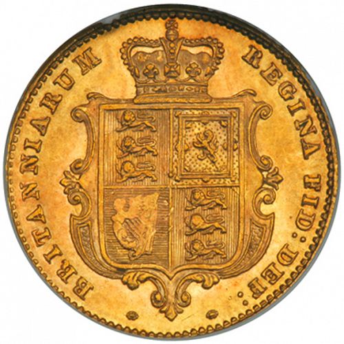 Half Sovereign Reverse Image minted in UNITED KINGDOM in 1858 (1837-01  -  Victoria)  - The Coin Database