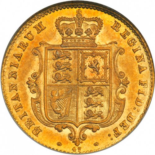 Half Sovereign Reverse Image minted in UNITED KINGDOM in 1865 (1837-01  -  Victoria)  - The Coin Database